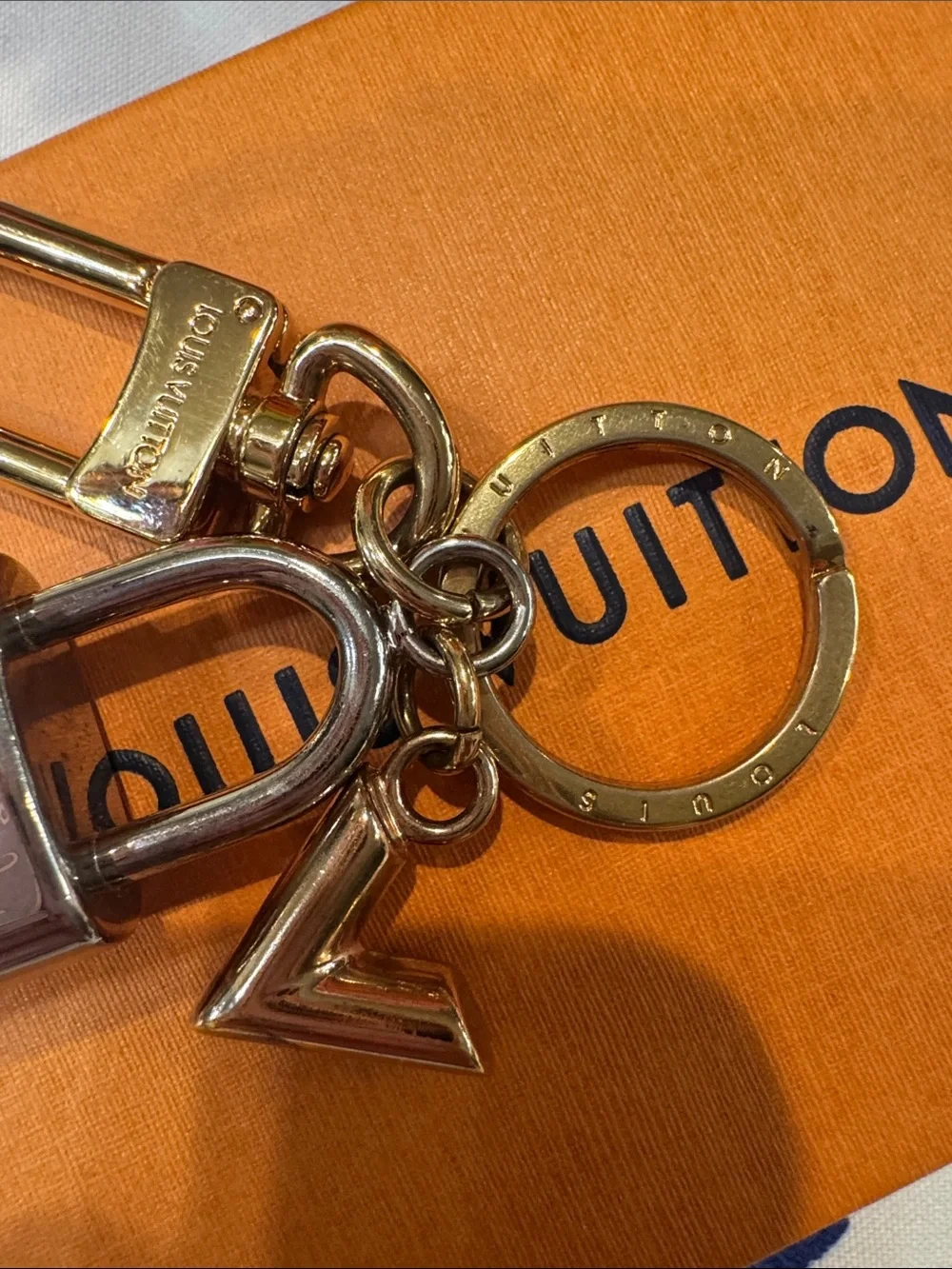 Authentic Louis Vuitton Tri-tone Hardwares Keyring